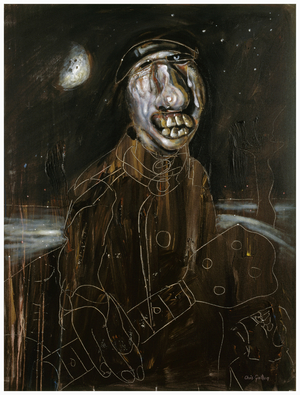 The Happy Musician, 2000 (mixed media on canvas)