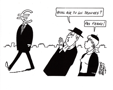 Le Figaro, Satirique en Couleurs, 1998_12_31: Europe, Euro - Illustration by Jacques Faizant (1918-2006)
