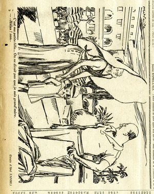 Candid, Satirical in N & B, 1931_9_3: Humor, Third Age, Life of the rich Illustration by Abel Faivre (1867-1945)