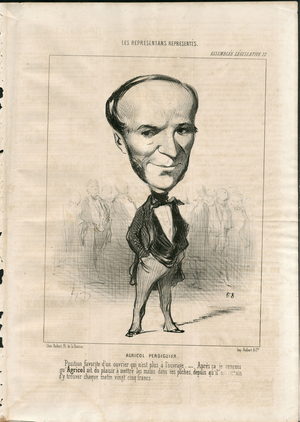 Le Charivari, 1849_7_23 - Illustration by Honore Daumier (1808-1879): The representative representatives - Revolution of 1848 - Perdiguier Agricol (1805-1875)
