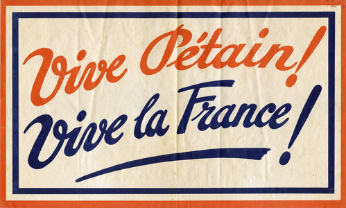 Regime de Vichy - Poster, 1942 - Vive Petain Vive la France! - War 39-45 Second World War, Vichy (regime of) - Petain Philippe