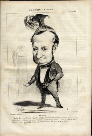 Le Charivari, 1849_3_16 - Illustration by Honore Daumier (1808-1879): Chamber of Deputes Hemicycle National Assembly - Volouski Wolowski Louis (1810-1876)