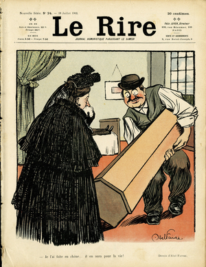 Illustration for the magazine "Le Rire", 1903 (engraving)