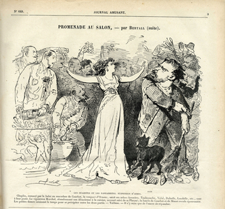 Le Journal Fun, 1868_6_6 - Illustration by Bertall (1820-1882): Realists and whimsayers - Painting salons, Realism, Cartoons - Courbet Gustave