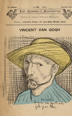 Cover of Les Hommes d'aujourd'hui, number 390,, illustration by Emile Bernard (1868-1941): Art - Painters artists, Van Gogh Vincent (1853-1890)