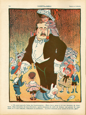 L'Assiette au Beurre, number 418, Satirique en couleurs, 1909_4_3: Civil Service (lithograph)