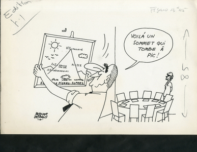 Le Figaro, Satirique en N & B, 1972_10_19: President of the Republic, Polls - Pompidou Georges - Illustration by Jacques Faizant (1918-2006)