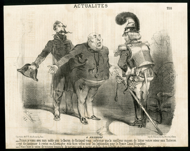 Illustration by Charles Vernier (? -1887) in Le Charivari - About - Germany Prussia, President of the Republic, Frosdorf - Ratapoil