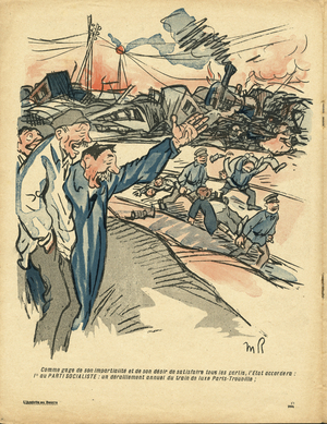 L' Assiette au Beurre, number 381, Satirique en couleurs, 1908_7_18: French Socialist Party, Train, Disaster Accidents, Class Struggle, Life of the rich -