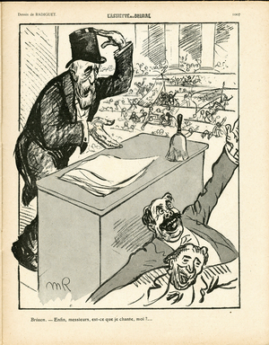L' Assiette au Beurre, number 426, Satirique en couleurs, 1909_6_5: Royalism, Chamber of Deputes - Brisson Henri (1835-1912) -
