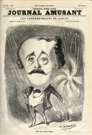 The Fun Journal, 1859_2_12 - Illustration by Nadar (1820-1910): Paul of Saint Victor (Saint Victor) (1825-1881)