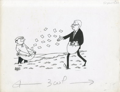 Le Figaro, Satirique en N & B, 1974_7_19: Agriculture - Fourcade Jean-Pierre - Illustration by Jacques Faizant (1918-2006)