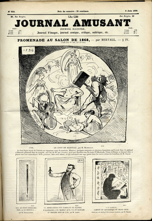The Fun Journal, 1868_6_6 - Illustration by Bertall (1820-1882): The Hammer Blow - Cartoon Salons