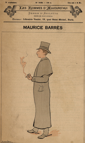 Cover of Les Hommes d'aujourd'hui, number 340,, illustration by Axilette: Barres Maurice (1862-1923)
