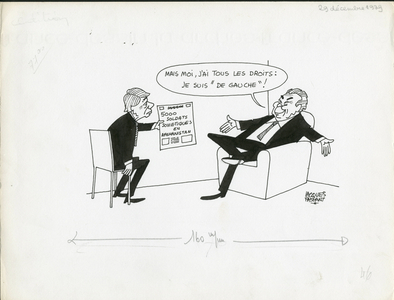 Le Figaro, Satirique en N & B, 1979_12_29: Identify - Brejnev, Carter Jimmy - Illustration by Jacques Faizant (1918-2006)