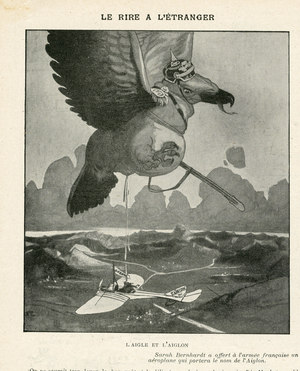 The Laughter, Satirical in N & B, 1912_5_18: Eagle and Aiglon - Germany Prussia, Aviation, War of 14-18 First - Eagle
