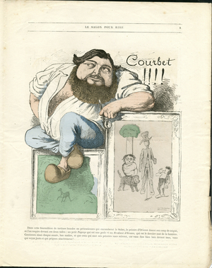 Illustration by Louis Alexandre Gosset de Guines dit Gill (1840-1885) in “” Gill-Revue””, 1868 - Art, Painting salons, Caricature salons - Courbet Gustave