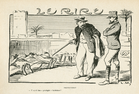 Illustration in Le Rire, 04/05/12 - Protectorat colonisation (engraving)