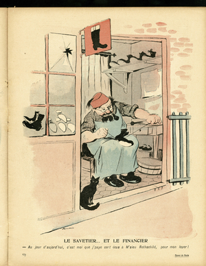 L'Assiette au Beurre, number 226, Satirique en couleurs, 1905_7_29: Metiers, Shoe - Shoe (lithograph)