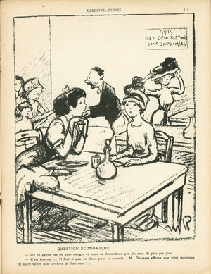 Question économique, 1910 (engraving)