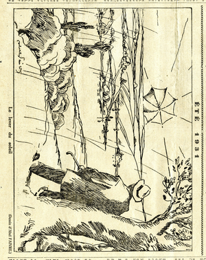 Candide, Satirique en N & B, 1931_8_20: Humor, Meteo Illustration by Abel Faivre (1867-1945)