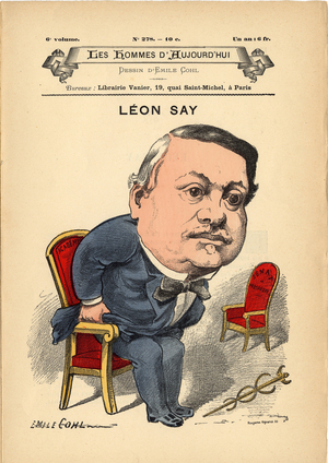 Cover of Les Hommes d'aujourd'hui, number 278,, illustration by Emile Courtet dit Cohl (1857-1938): Say Leon (1826-1896)