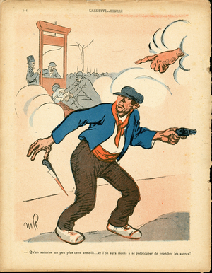 L' Assiette au Beurre, number 502, Satirique en Couleurs, 1910_11_12: Death penalty Execution Echafaud, Insecurite, Crime murder, homicide -