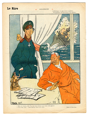 The Red Laughter, Satirical in Colors, 1915_11_27: War of 14 -18, Germany Prussia, Armea, Marine Marine Seaside, Fighting - William II, Kronprinz