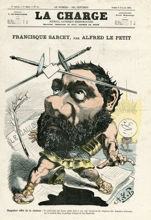 La Charge (1870), number 12, Satirique en Couleurs, 1870_7_2: Franscisque Sarcey - Republican - Sarcey Francisque