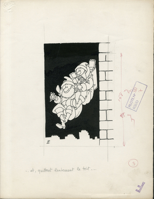 Le Figaro, Satirique en N & B, 1970_1_6: Humor - Pere Noel - Illustration by Jacques Faizant (1918-2006)