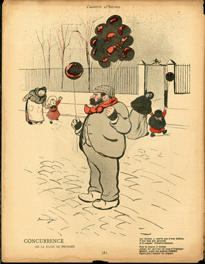 L'Assiette au Beurre, number 47, Satirique en couleurs, 1902_3_8: Metiers, Balloons de baudruche, Verifier dates (lithograph)