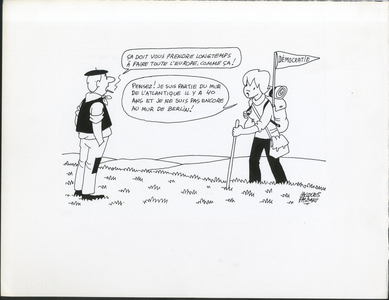 Le Figaro, Satirique en N & B, 1984_6_6: - Illustration by Jacques Faizant (1918-2006)