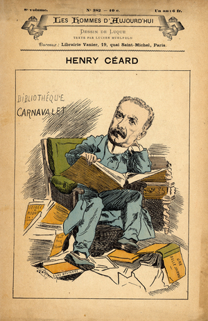 Cover of Les Hommes d'aujourd'hui, number 382,, illustration by Manuel Luque (1854-1919): Carnavalet - Ceard Henry (1851-1924)