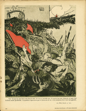 L'Assiette au Beurre, number 401, Satirique en couleurs, 1908_12_5: Social, Feminism anti, Red Flag, Emotes revolts, Bastille - Clemenceau George, Women