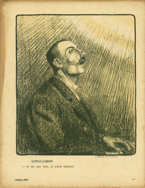 L'Assiette au Beurre, number 180, Satirique en couleurs, 1904_9_10: Anticlericalism - Credulite - Devot/Paroissien (lithograph)