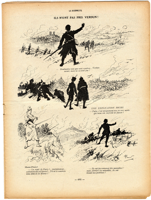 La Baionnette, Satirique en N & B, 1916_11_2: War of 14 -18, Life of the Soldier, Fighting, Verdun, Boches, Great Battles - Marianne, Soldiers - Illustration by Henriot (1857-1933)