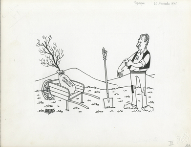 Le Figaro, Satirique en N & B, 1975_11_25: Spain - Juan Carlos - Illustration by Jacques Faizant (1918-2006)