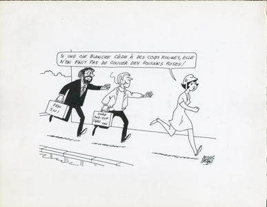 Le Figaro, Satirique en N & B, 1986_11_25: Teaching, Union, University - Teacher Teacher - Illustration by Jacques Faizant (1918-2006)