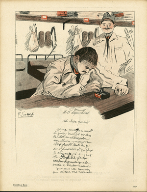 L'Assiette au Beurre, number 199, Satirique en couleurs, 1905_2_25: Armee, Read write (lithograph)
