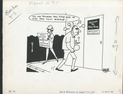 Le Figaro, Satirique en N & B, 1971_4_17: Algeria, President of the Republic, Petrole - Marianne, Pompidou Georges - Illustration by Jacques Faizant (1918-2006)