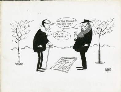 Jours de France, Satirique en N & B, 1979_1_27: President of the Republic - Mitterrand Francois, Chirac Jacques - Illustration by Jacques Faizant (1918-2006)