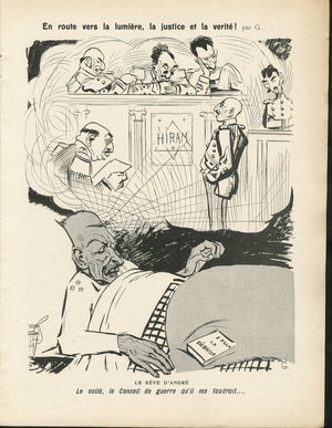 Illustration of Guydo (1868-1930) in Le Panache, royalist magazine illustree, 20/02/04 - Antisemitism, Royalism, Dreyfus affair - Dreyfus Alfred, Andre Louis (1838-1913) - Reve