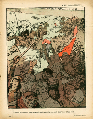 L'Assiette au Beurre, number 323, Satirique en couleurs, 1907_6_8: Social, Feminism anti, Bread, Emutes revolts, Wine crisis Revolte des vignerons, Valenciennes - Women