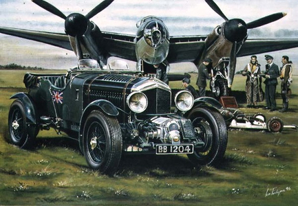The Best of British, Blower Bentley and D.H. Mosquito, 1996 (acrylic on canvas)