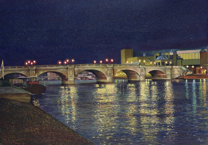 Kingston Bridge, 1993 (w/c on paper)