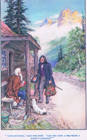 The Great Stone Face, illustration from 'Modern Stories' (colour litho)