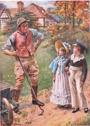 Mr and Mrs Harry Walmers and Cobbs, illustration for 'Character Sketches from Dickens' compiled by B.W. Matz, 1924 (colour litho)