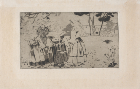 La Ronde de Pont-Aven (The Dance at Pont-Aven) 1891 (etching, aquatint & drypoint)