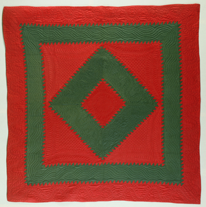 Sawtooth Diamond in Square, c.1910 (textile)