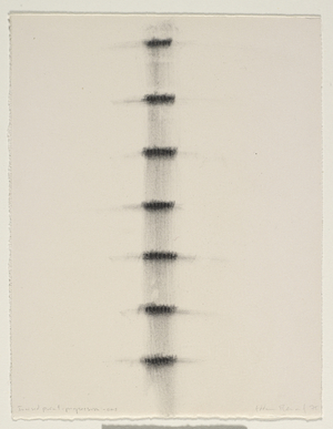 Incised Point Progression, One, 1975 (black chalk on paper)